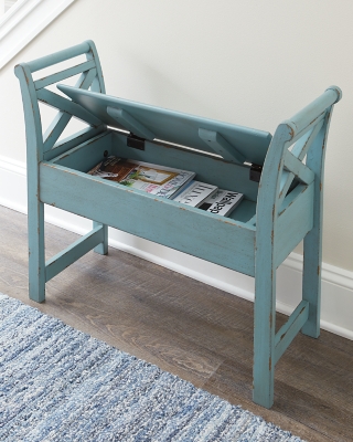 Heron Ridge Accent Bench, Blue, large