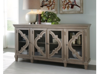 Fossil Ridge Accent Cabinet with Quatrefoil Pattern