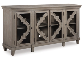 Fossil Ridge Accent Cabinet with Quatrefoil Pattern