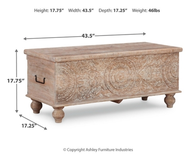 Fossil Ridge Hinged Top Storage Bench | Ashley