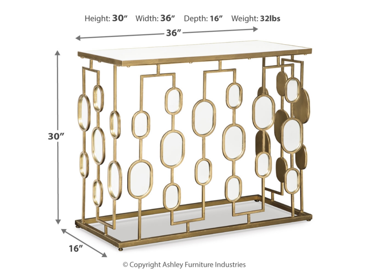 Majaci Mirrored Console | Ashley