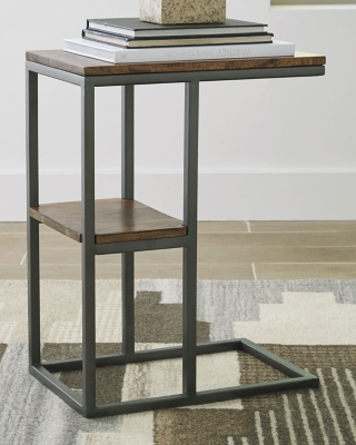 Forestmin Cantilever Accent Table, Natural/Black