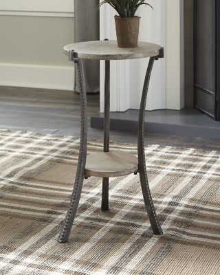 Enderton Accent Table, White Wash/Pewter