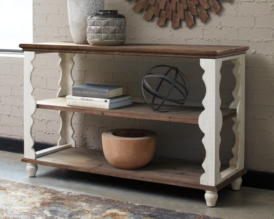 A4000107 Alwyndale Sofa/Console Table, Antique White/Brown sku A4000107