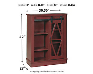 Bronfield Accent Cabinet, Red, large