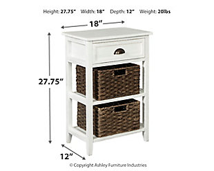 Oslember Accent Table, White, large