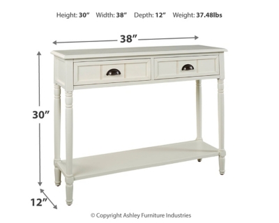Goverton Sofa/Console Table, White, large