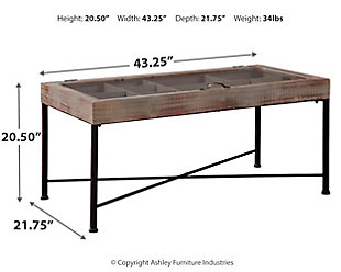 Shellmond Coffee Table with Display Case, , large