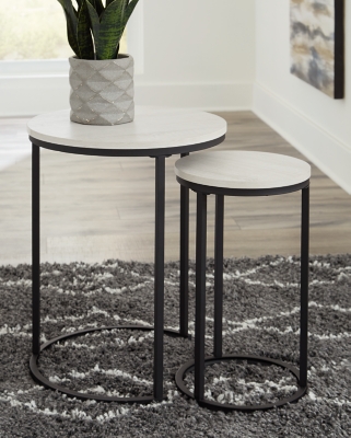 Briarsboro Accent Table (Set of 2), White/Black