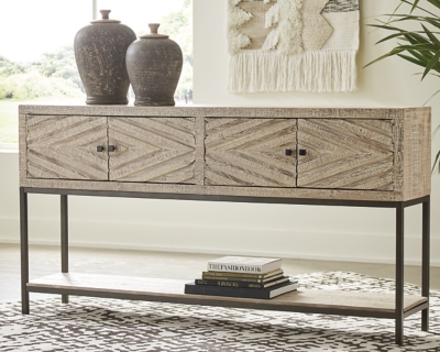 Ashley furniture console discount table with stools