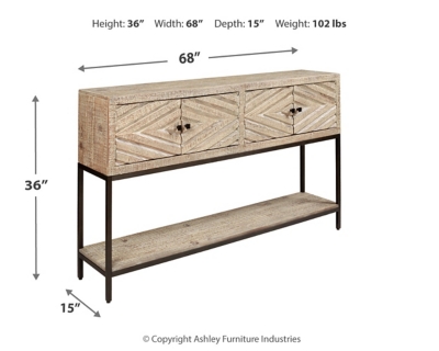 sofa table depth