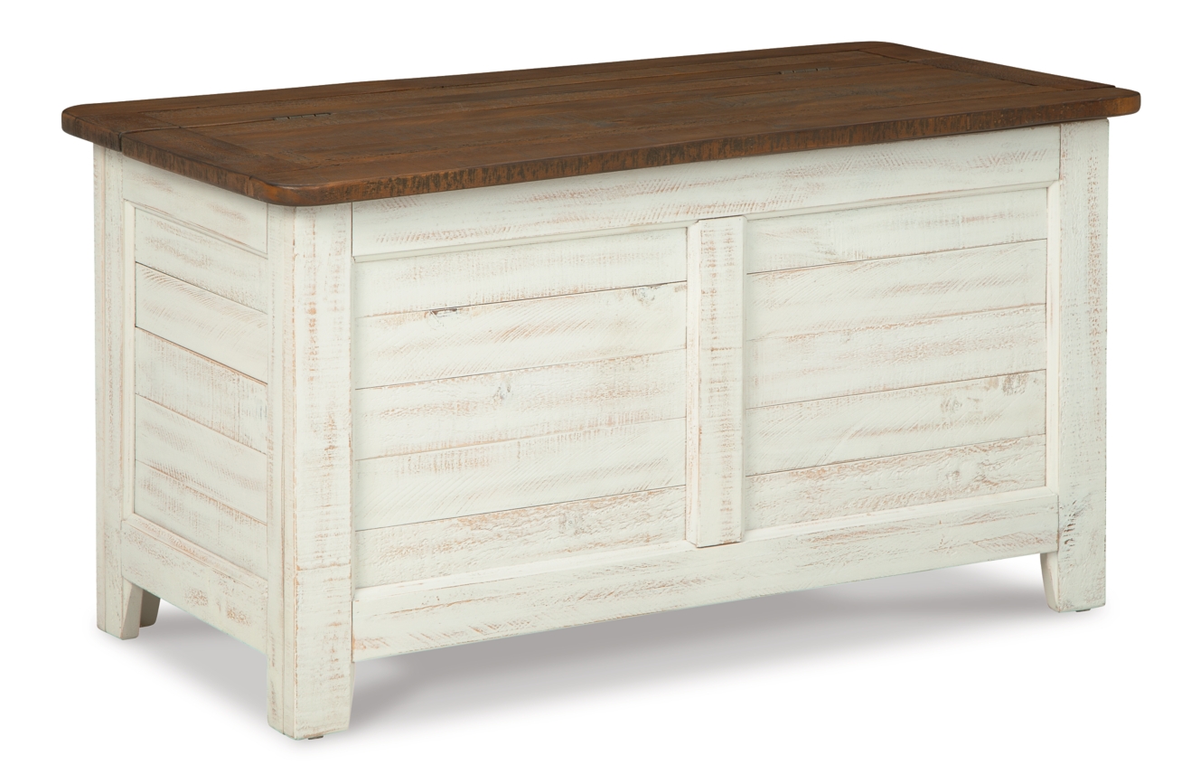 White Wood Storage Chest