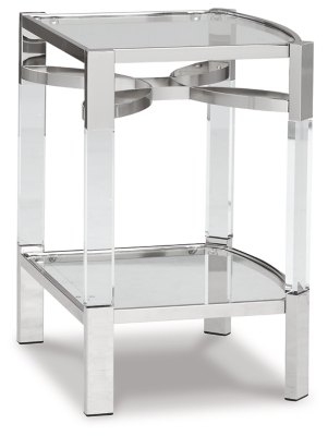 A4000334 Chaseton Accent Table, Clear/Silver Finish sku A4000334