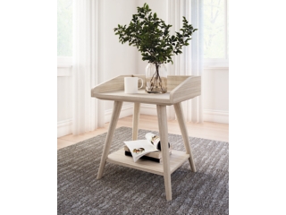Blariden Gallery Rail Top Accent Table and 2 USB Ports