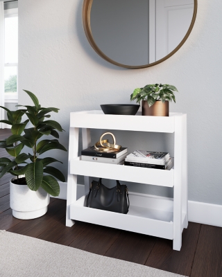 A4000362 Blariden Shelf Accent Table, White sku A4000362