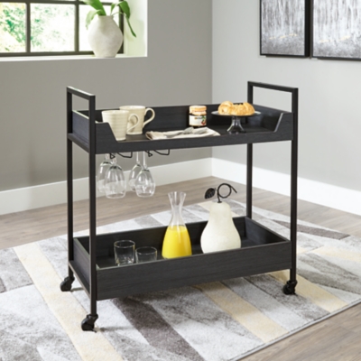 A4000392 Yarlow Bar Cart, Black/Gray sku A4000392