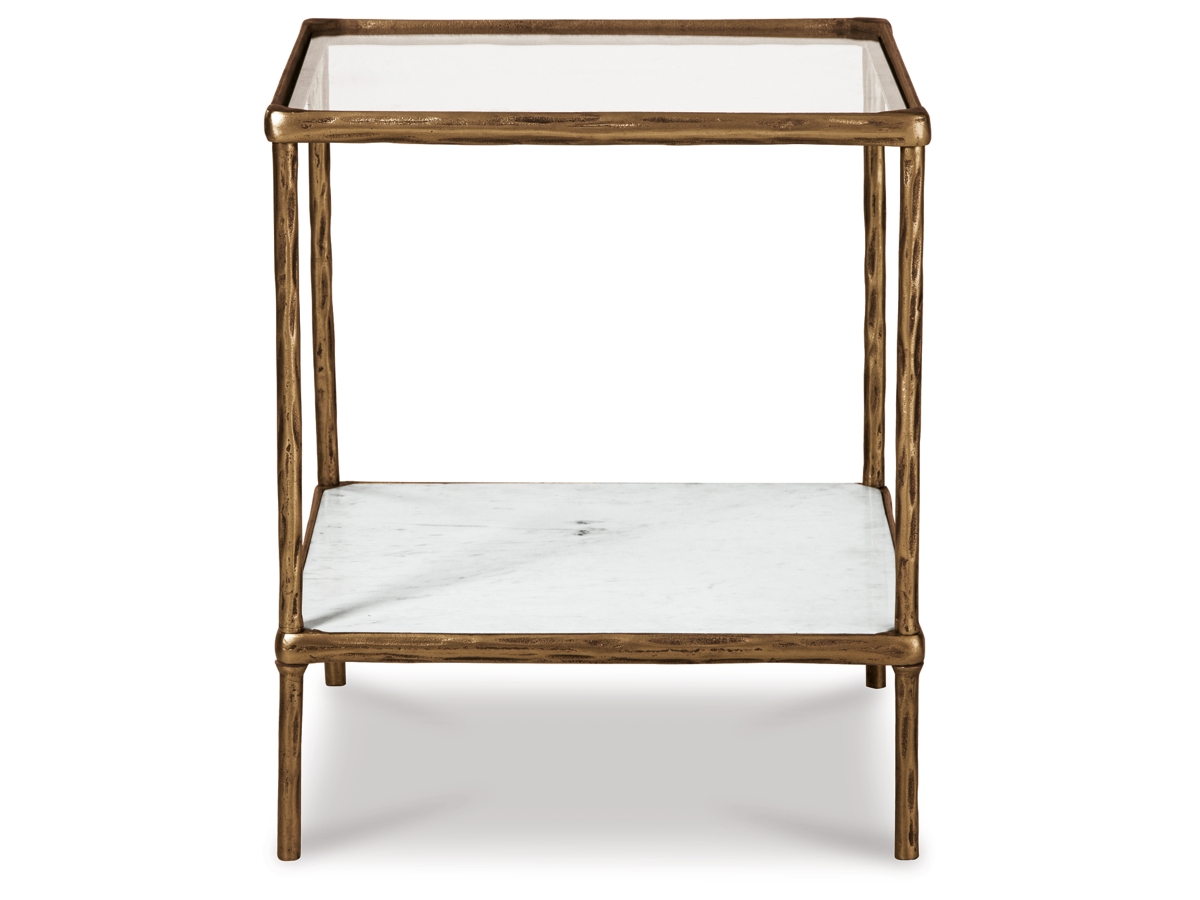 Ryandale Accent Table - Antique Brass Finish