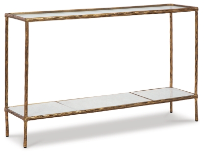 Ryandale Console Sofa Table, Antique Brass Finish, large