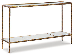Ryandale Console Sofa Table, Antique Brass Finish, large