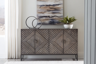 Treybrook Accent Cabinet, Distressed Gray