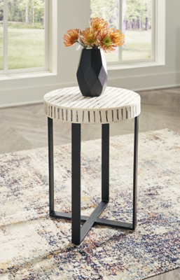 A4000530 Crewridge Accent Table, Black/Cream sku A4000530