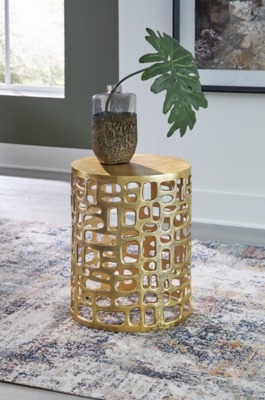 Gracylee Accent Table, Gold Finish