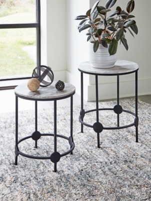 Beashaw Accent Table (Set of 2), Gray/Black