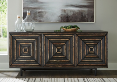 Fair Ridge Accent Cabinet, Distressed Black