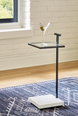 A4000630 Mannill Accent Table, Black/White sku A4000630