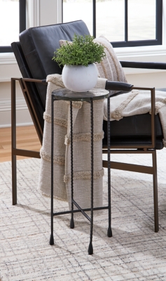 Newgoren Accent Table, Clear/Black