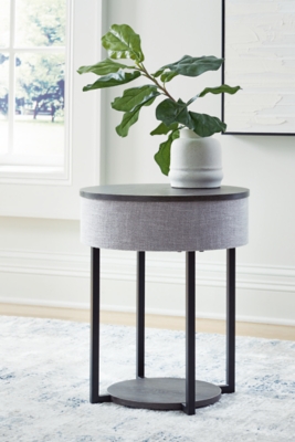 Sethlen Accent Table with Speaker, Gray/Black