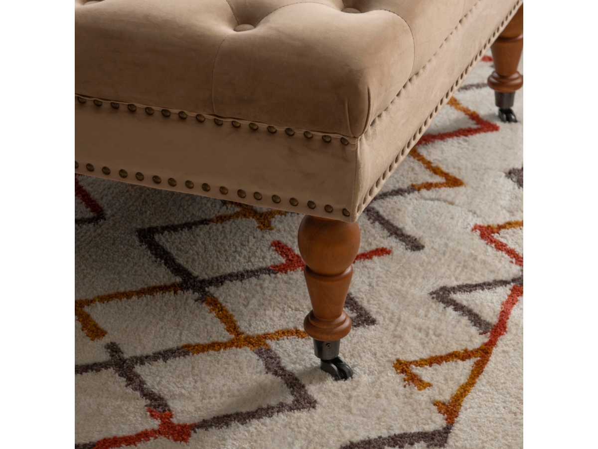 Linon isabelle square tufted ottoman top