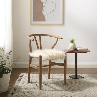 Wishbone chair with online upholstered seat