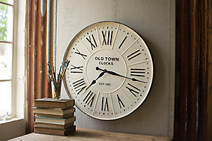 Metal Enameled Wall Clock, , large