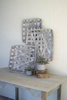Square Woven Split Wood Baskets (Set of 3), , large