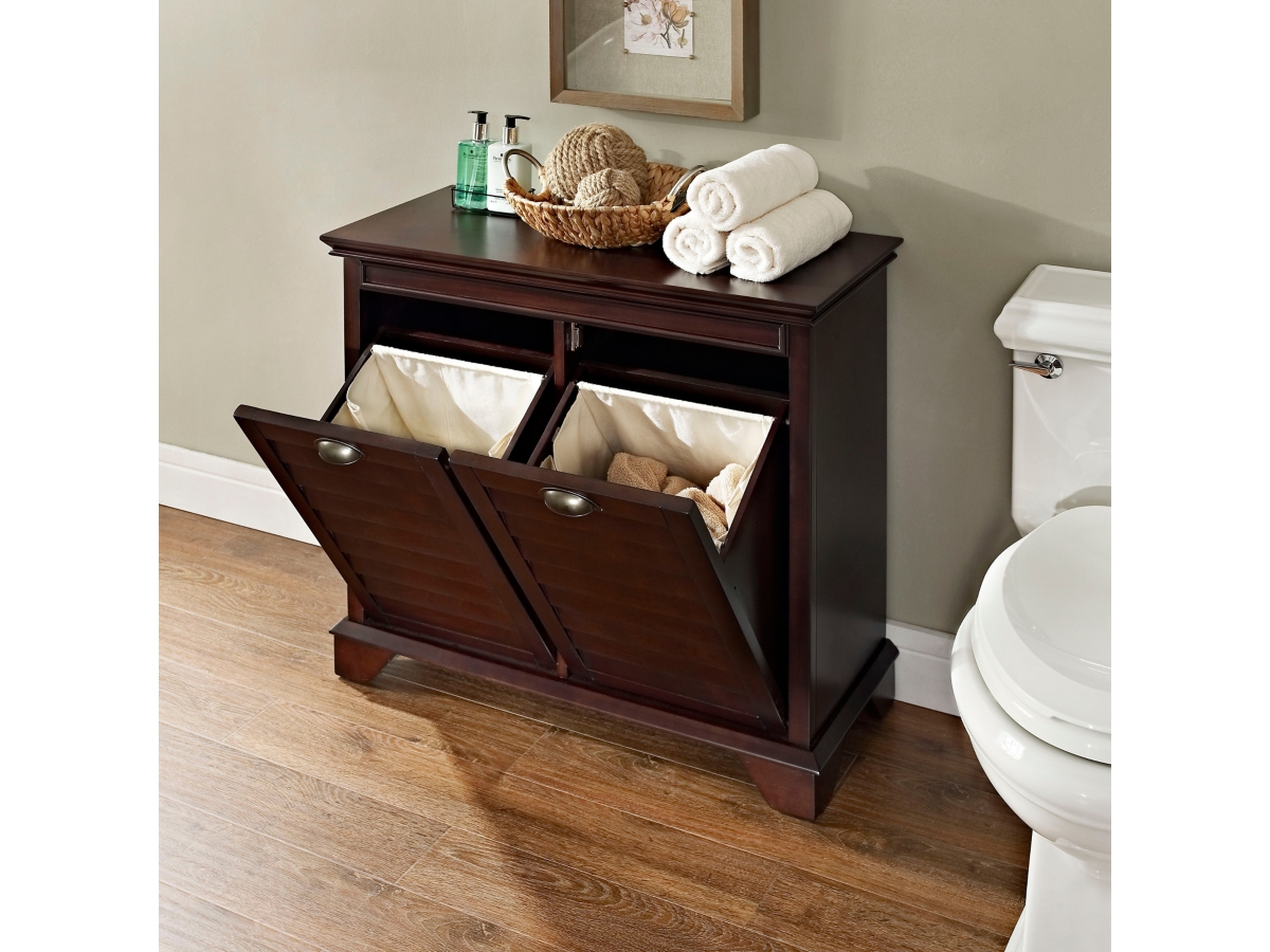 Crosley Dual Linen Hamper | Ashley