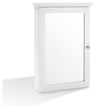 Mirrored Wall Medicine Cabinet, White, large