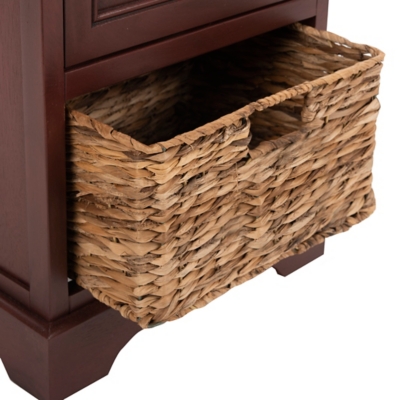 Wicker Basket Tall Storage Cabinet Ashley Furniture Homestore