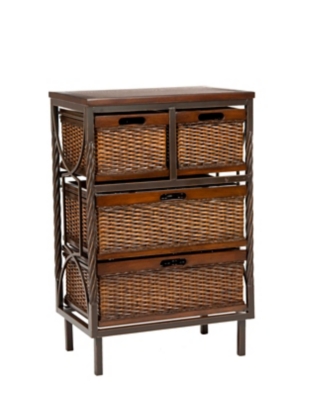 Safavieh Wicker Four Drawer Storage Cabinet | Ashley Furniture HomeStore