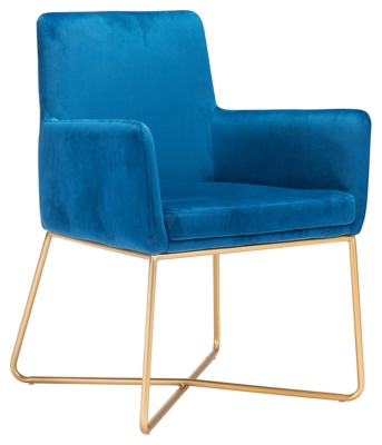 Modern Velvet Accent Chair, , large