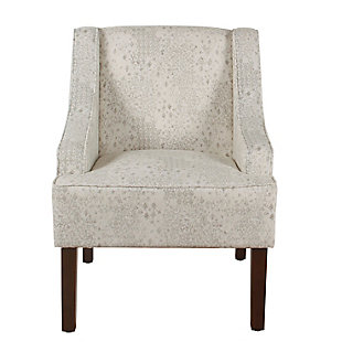 Classic Swoop Arm Accent Chair, Gray/Cream, rollover