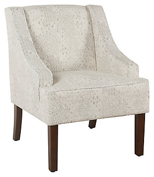 Classic Swoop Arm Accent Chair, Gray/Cream, large