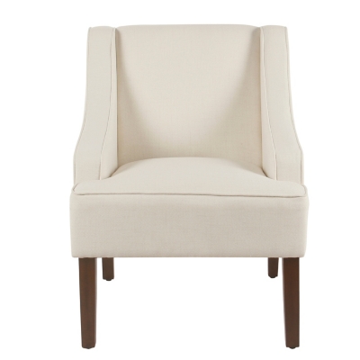 Classic Swoop Arm Accent Chair, Cream, large