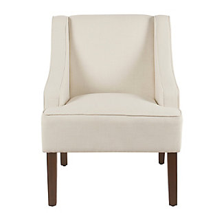 Classic Swoop Arm Accent Chair, Cream, rollover