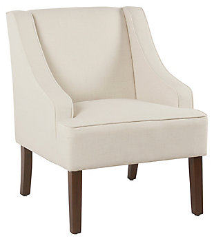 Classic Swoop Arm Accent Chair, Cream, large