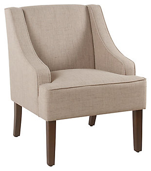 Classic Swoop Arm Accent Chair, Tan, large