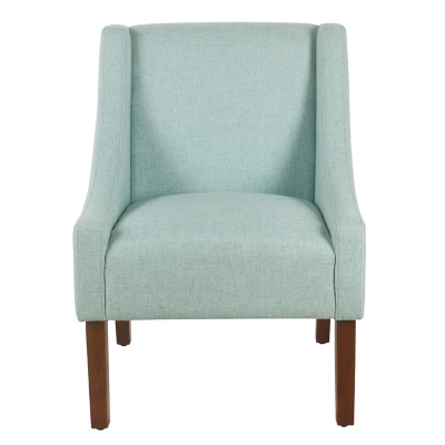 Modern Swoop Arm Accent Chair, Light Blue, large