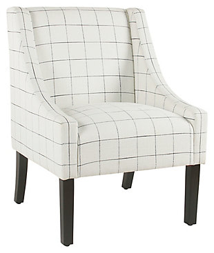 Modern Swoop Arm Accent Chair, White, large