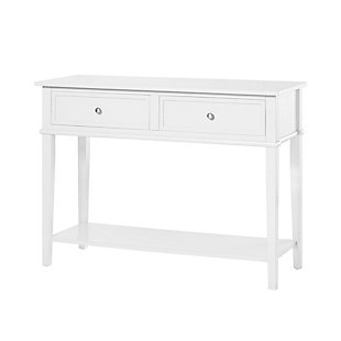 Nia Cottage Hill Console Table, White, large