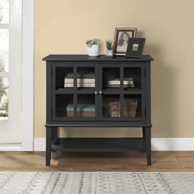 Isla Cottage Hill 2 Door Storage Cabinet, Black, rollover